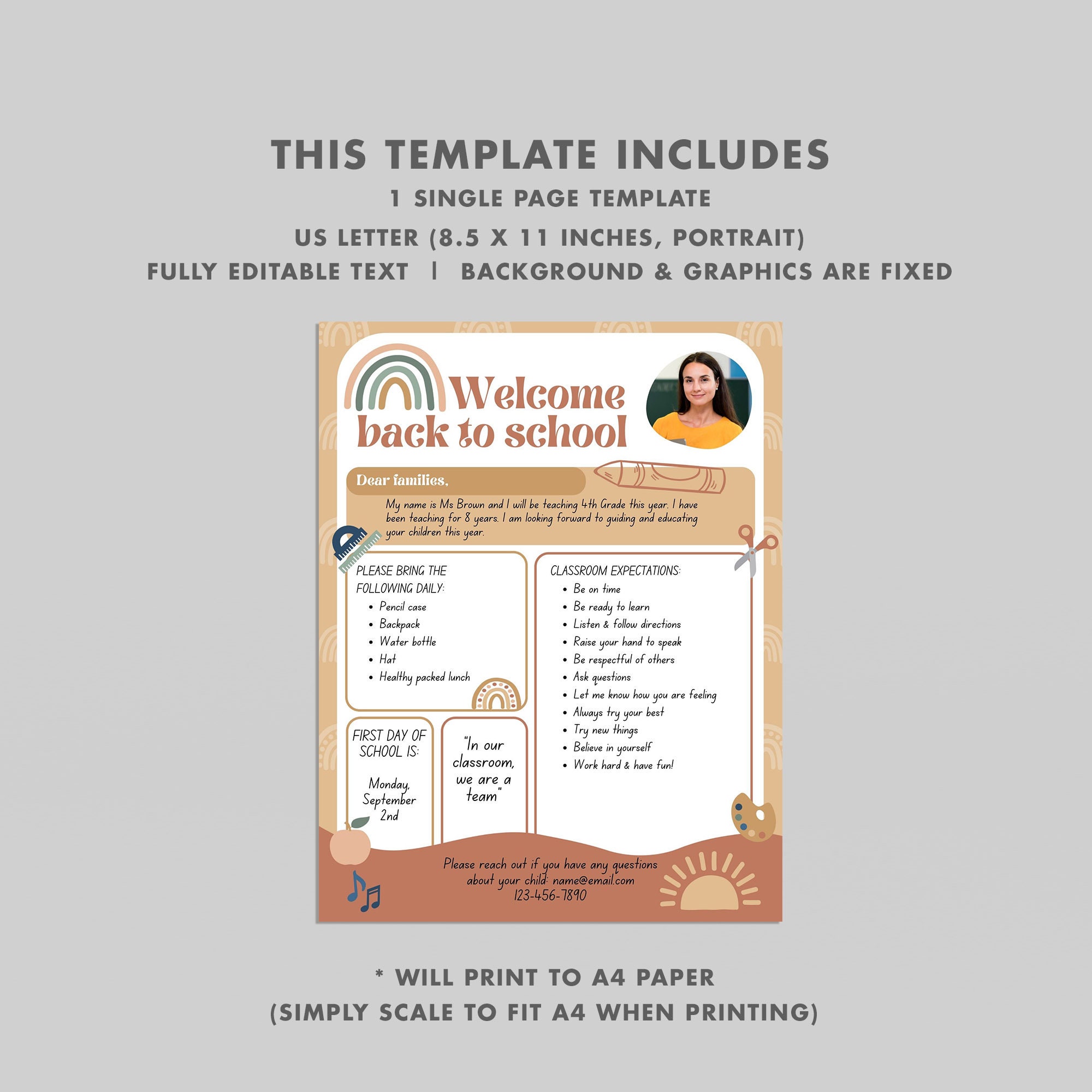 Class Welcome Letter, Letter for Parents, Class Teacher Letter ...