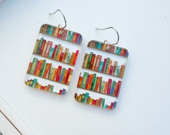 Book Lover Dangles | Book Dangle Earrings | Book Drops | Book Drop Earrings | Book Lover Gift | Librarian Earrings | Teacher Gift | Teacher