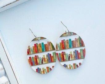 Book Lover Dangles | Book Dangle Earrings | Book Drops | Book Drop Earrings | Book Lover Gift | Librarian Earrings | Teacher Gift | Teacher