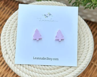Christmas Tree Stud Earrings, Stainless Steel Posts