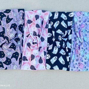 Halloween Headband, Black Cat Headband, Ghost Headband, Fall Headband, Pink Halloween Headband, Halloween Lover Gift, Black Cat Lover