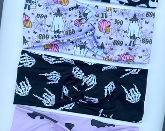 Diadema de Halloween, diadema espeluznante hecha a mano, radiología, esqueleto, bohemio, fantasma, murciélagos, calaveras