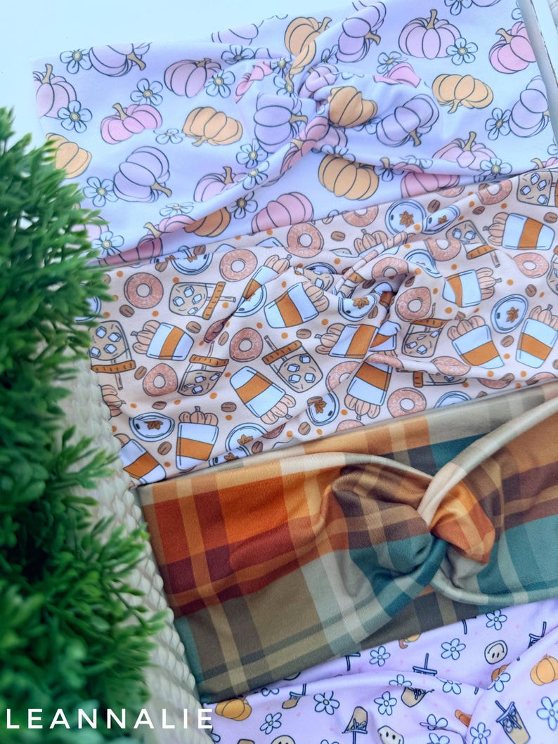 Fall Headband, Pumpkin, Plaid, Autumn, Soft, Autumn, Nurse, Halloween, Spice, Ear Warmer image 7
