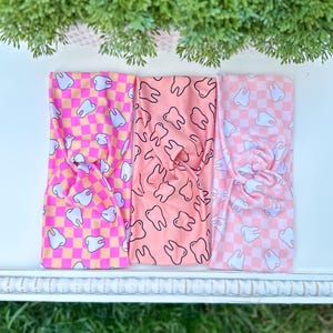 Twist Twist Stirnband: Weiches, dehnbares Zahnarztgeschenk, RDA, Zahnheilkunde, Oralchirurg, Dentish, Hygienist, Zahn, Zähne