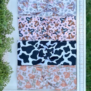 Cow Print Twist Headband: Soft Farm Girl Style