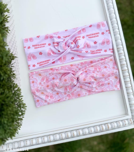 Respiratory Therapist Headband, RT Gift, Resp Ther, Healthcare Accessory, Lungs, Breathing, Hospital, Hair, Medical