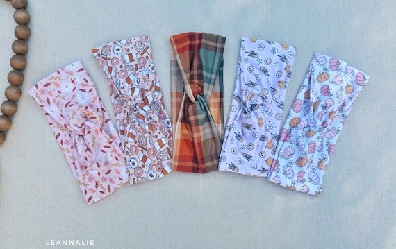 Fall Headband, Pumpkin, Plaid, Autumn, Soft, Autumn, Nurse, Halloween, Spice, Ear Warmer