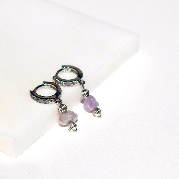 Platinum plated hoop earrings store