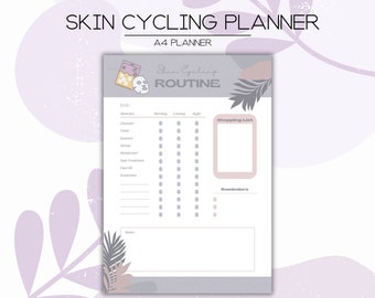 Planificateur de routine Skin Cycling - Lilas