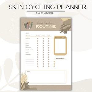 Skin Cycling Routine Planner - Beige