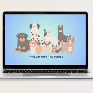 Cute Puppies Digital Desktop Wallpaper