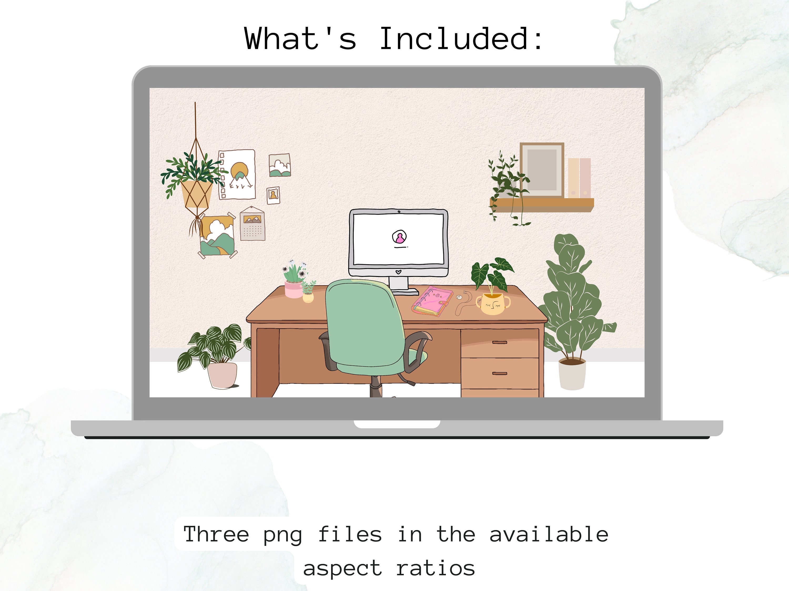 Study Room Digital Desktop Wallpaper - Etsy