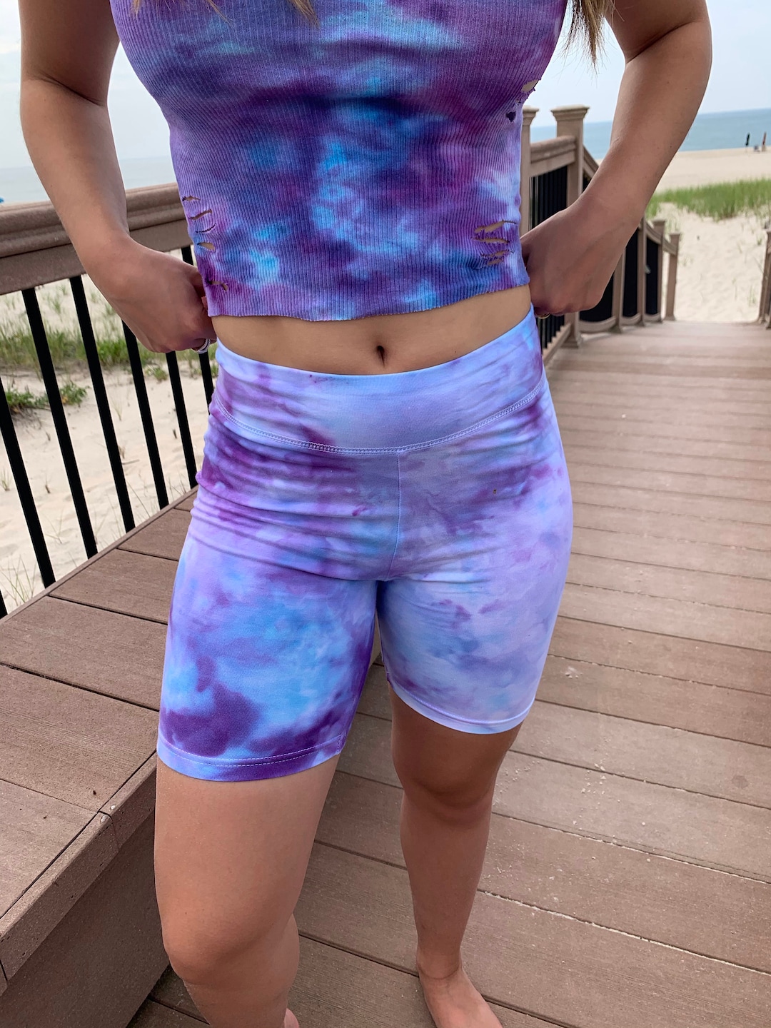 Biker Shorts - Purple Wash