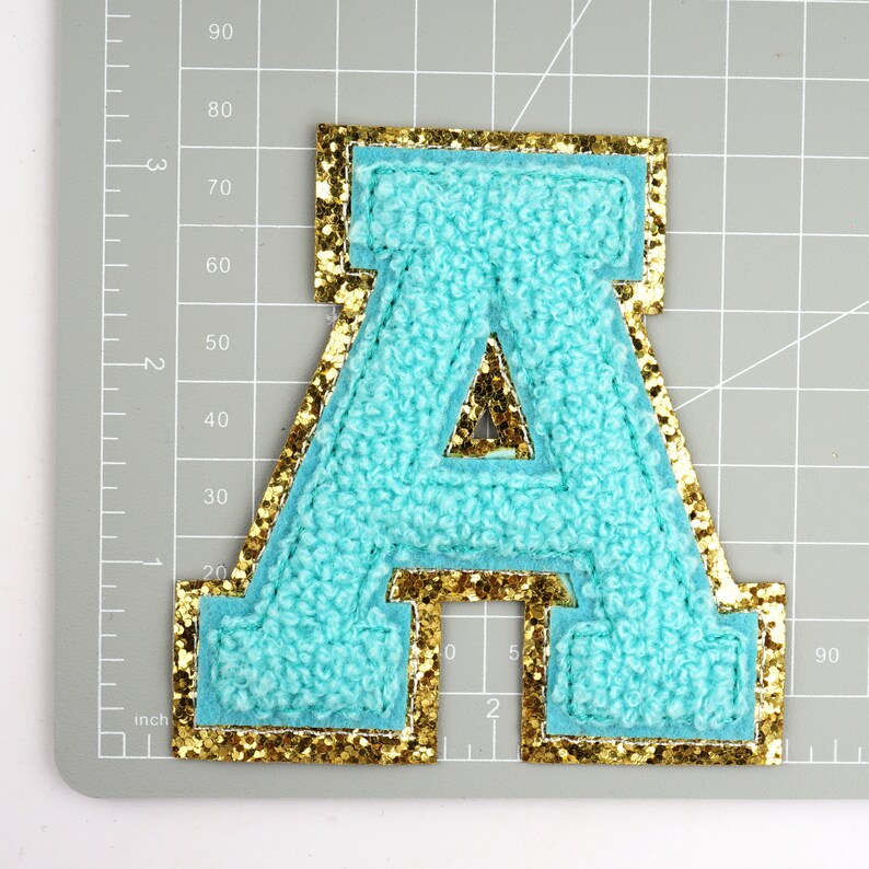 3.15/2.16blue Iron on Letters Chenille Embroidered Etsy