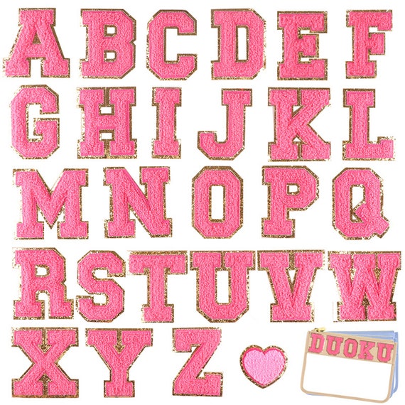 26 Pieces Letter Patches Letterman Jacket Patches A to Z Iron on Letter  Patches Chenille Sew on Letters Alphabet Patches 3.1 Inch Decorative Letter