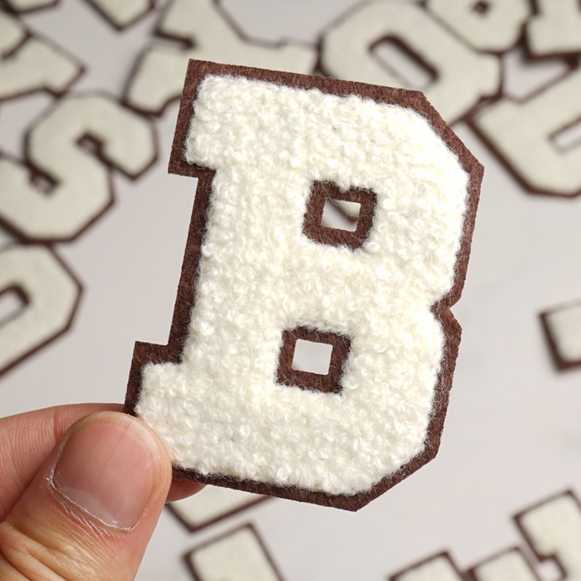 White Chenille Lettersvarsity Letter Iron on Patchcoffee - Etsy