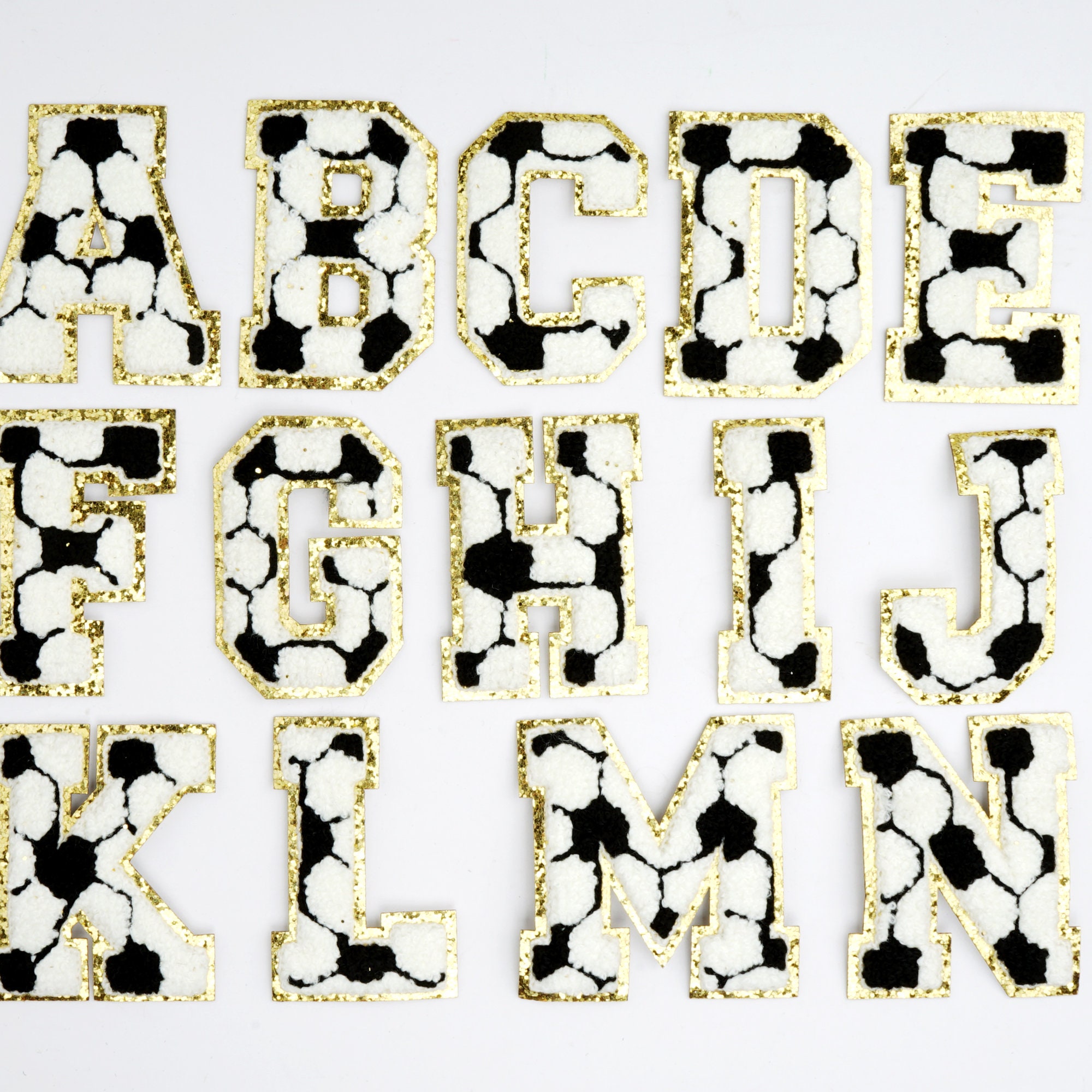15pcs Fabric Soccer Patches Embroidery Cloth Patches Garment Patches (4cm