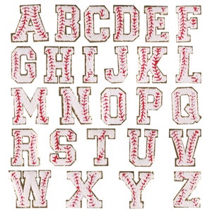 Parche de letras de chenilla de béisbol de 2,87 ", aplique de parche de hierro, parche de letras de béisbol, para aplique de parche de alfabeto de nombre DIY, alfabeto A-Z 211026