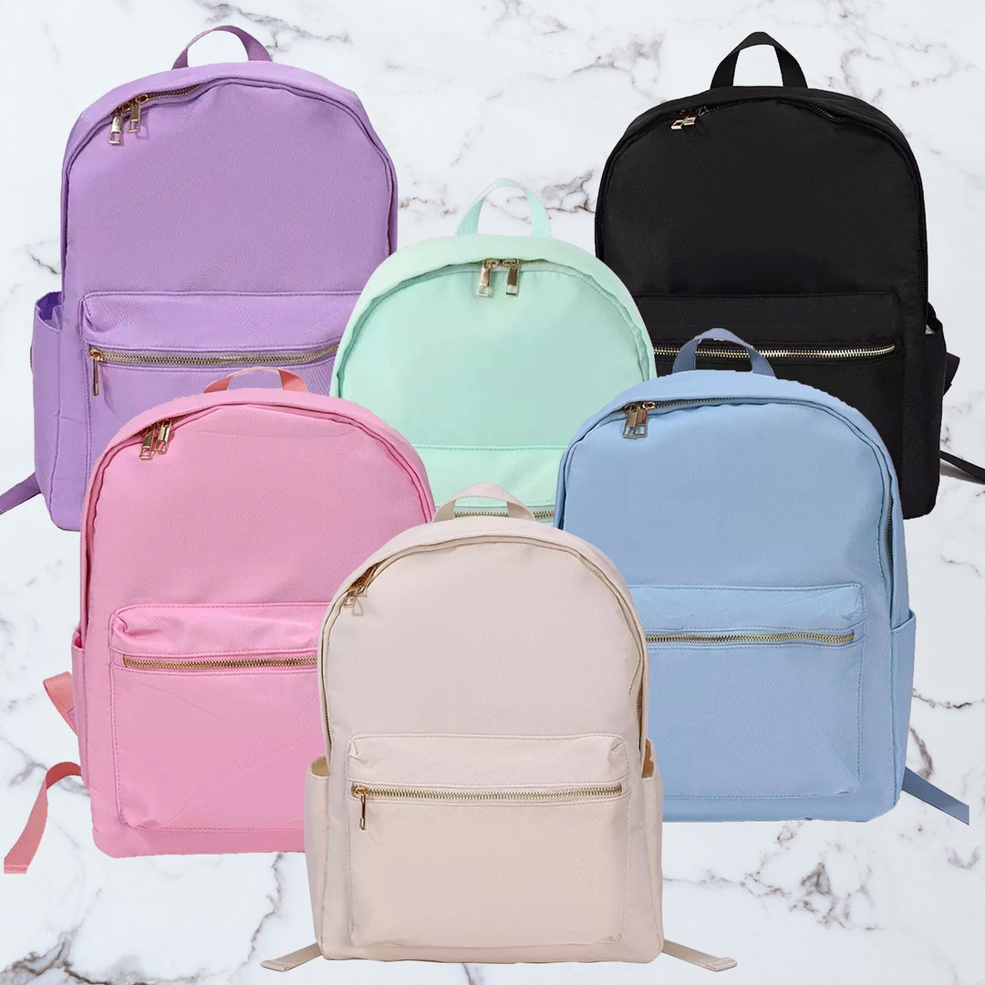 Personalized Nylon Backpack,chenille Patch Backpack,customizable Chenille Patch Nylon Backpack