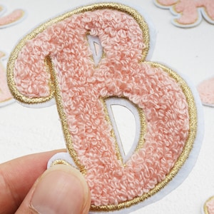 Letras para passar a ferro Chenille Patch bordado Letras Patch de ferro Aplique para roupas Casaco Costurado em acessórios de ferro DIY Acessórios de patch de emblema