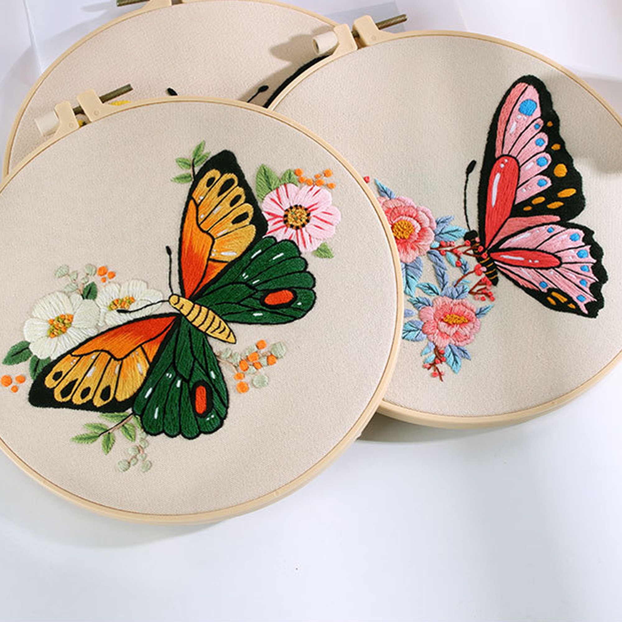 Butterfly Embroidery Kit for Beginnerbutterfly Embroidery Etsy