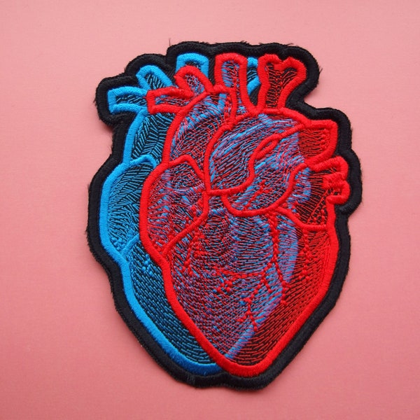 Patch 3D Organic Heart Patch Embroidered Heart