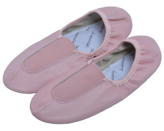 Vaulting shoes Gymnastic shoes with rubber sole pink