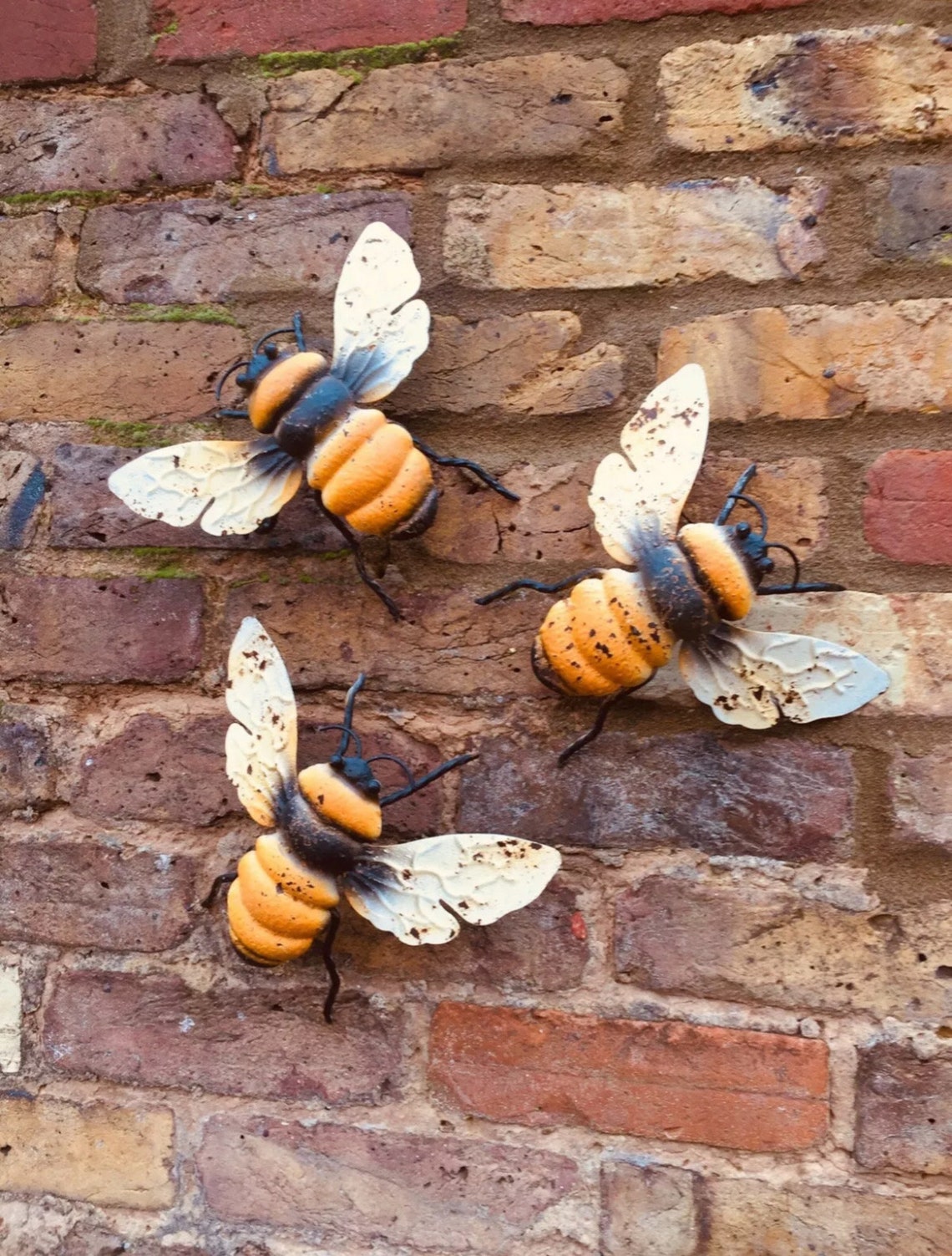 Bumble Bee Metal Wall Art Rusty Garden Ornament Wall Hanging Etsy