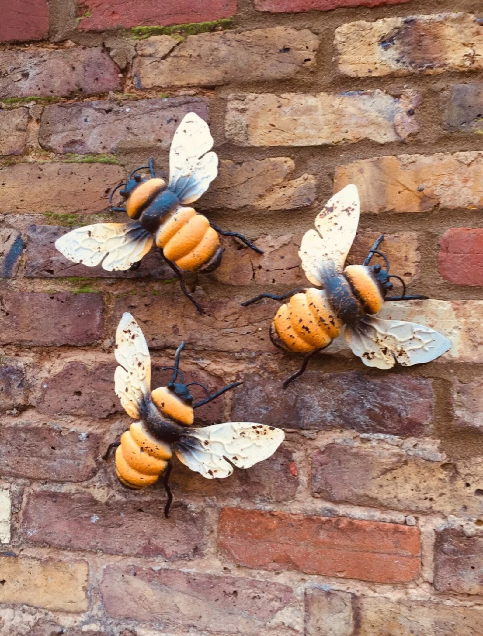 Bumble Bee Metal Wall Art Rusty Garden Ornament Wall Hanging Etsy