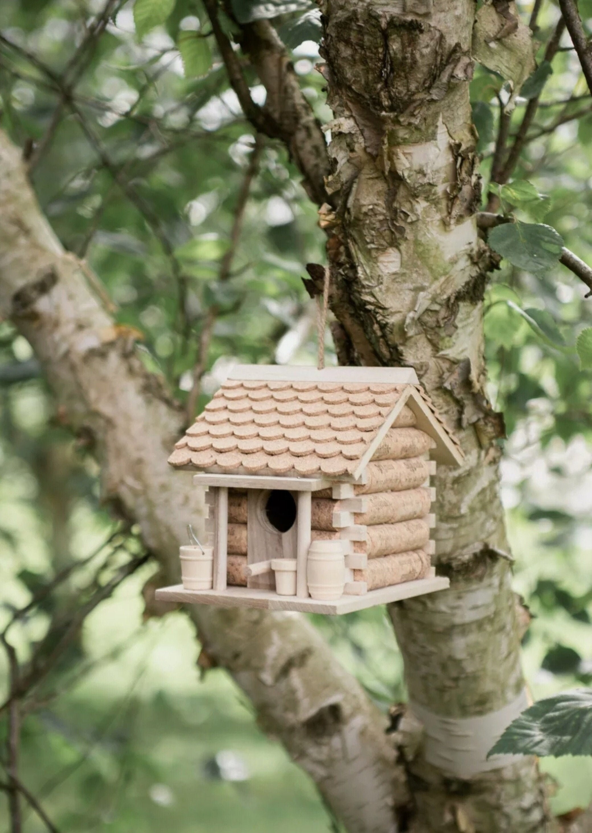 Cork Bird House Wine Cork Ornament Bird Feeding Station Etsy