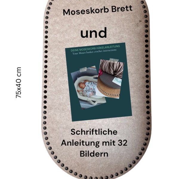 Boden für Moseskorb zum Umhäkeln mit Schritt für Schritt Anleitung