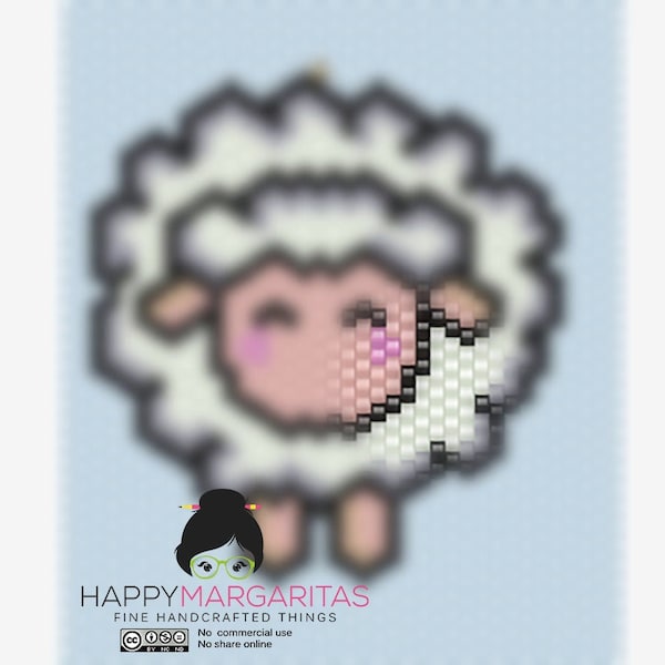 Brickstitch pattern #5Happy Sheep