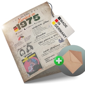 Besondere Geburtstagskarte 50 Inkl. Umschlag | 1975 Jahrgang Geschenk | Karte 50 Geburtstag Frau – Geburtstagskarte 50 lustig