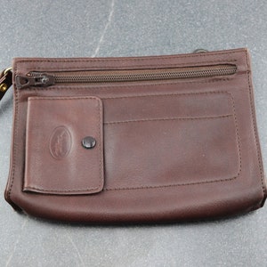 Authentique sacoche Longchamp vintage en cuir, ancien original sac homme de Longchamp des années 60, pochette Longchamp, pochette cuir homme