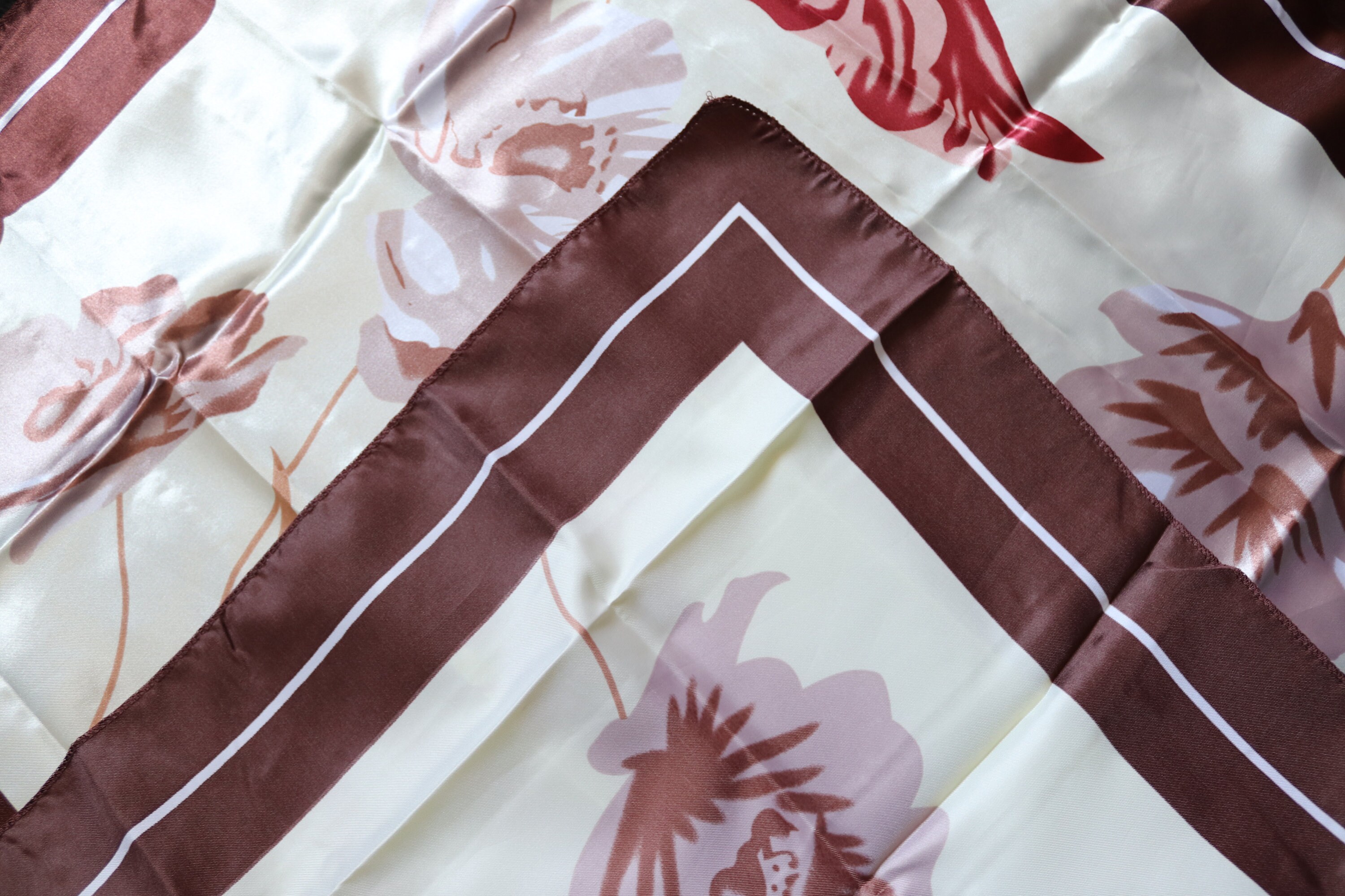 SCARF ECHARPE LEONARDI ITALY MOTIF FLORAL FLOWERS L=156 cm PORT A PRIX