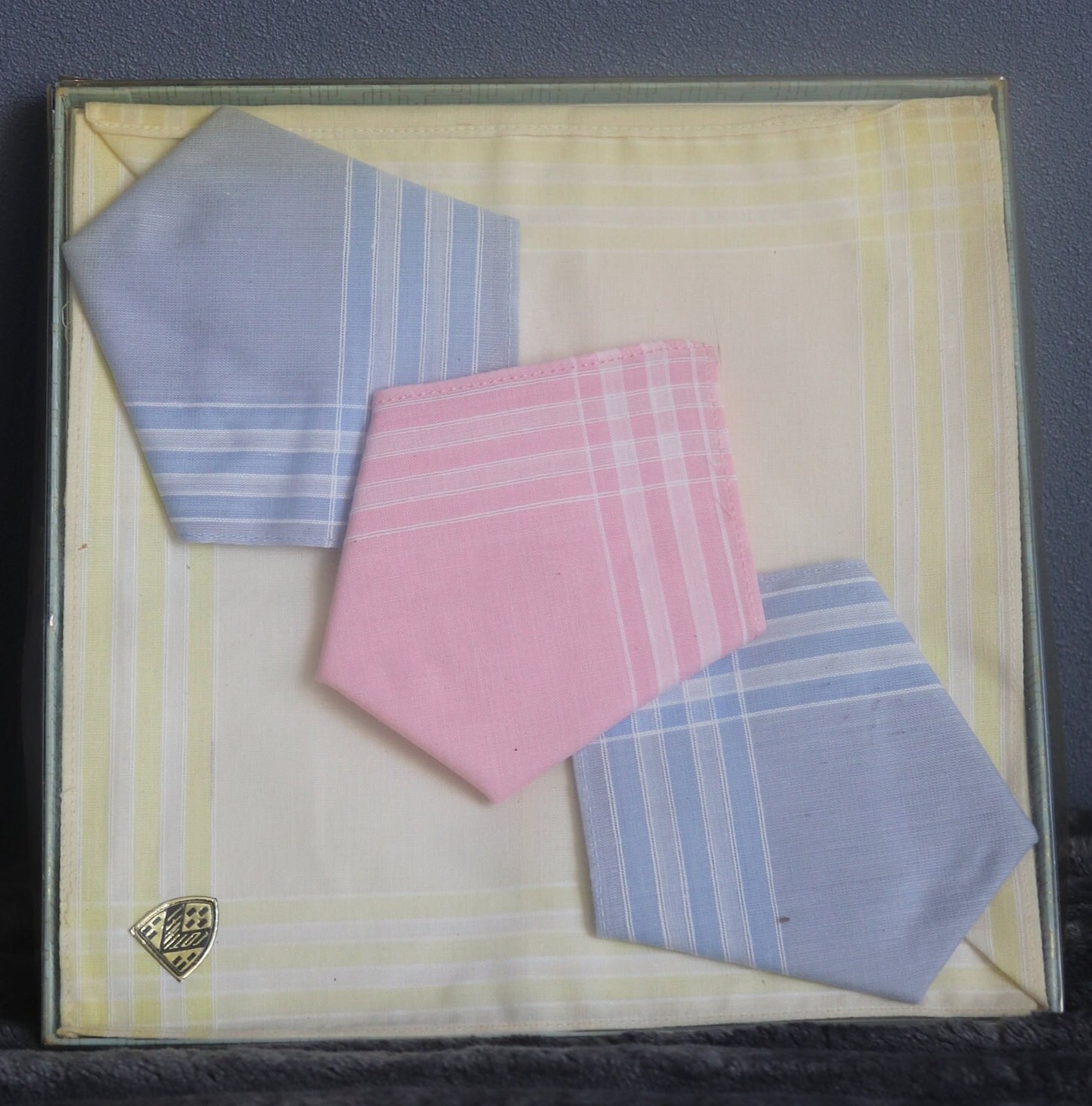 Lot 5 mouchoirs vintage années 60/70 – petits formats 25 cm
