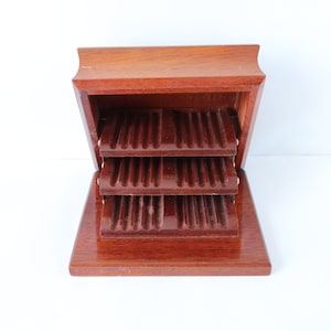 Scatola di sigarette vintage, vecchio distributore di sigarette, oggetto per fumatori, deposito di sigarette, regalo da uomo, scatola di legno
