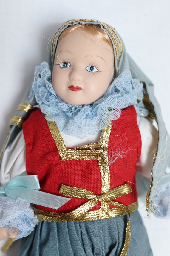 Traditional Hand made Porcelain Doll From the Czech Republic Old