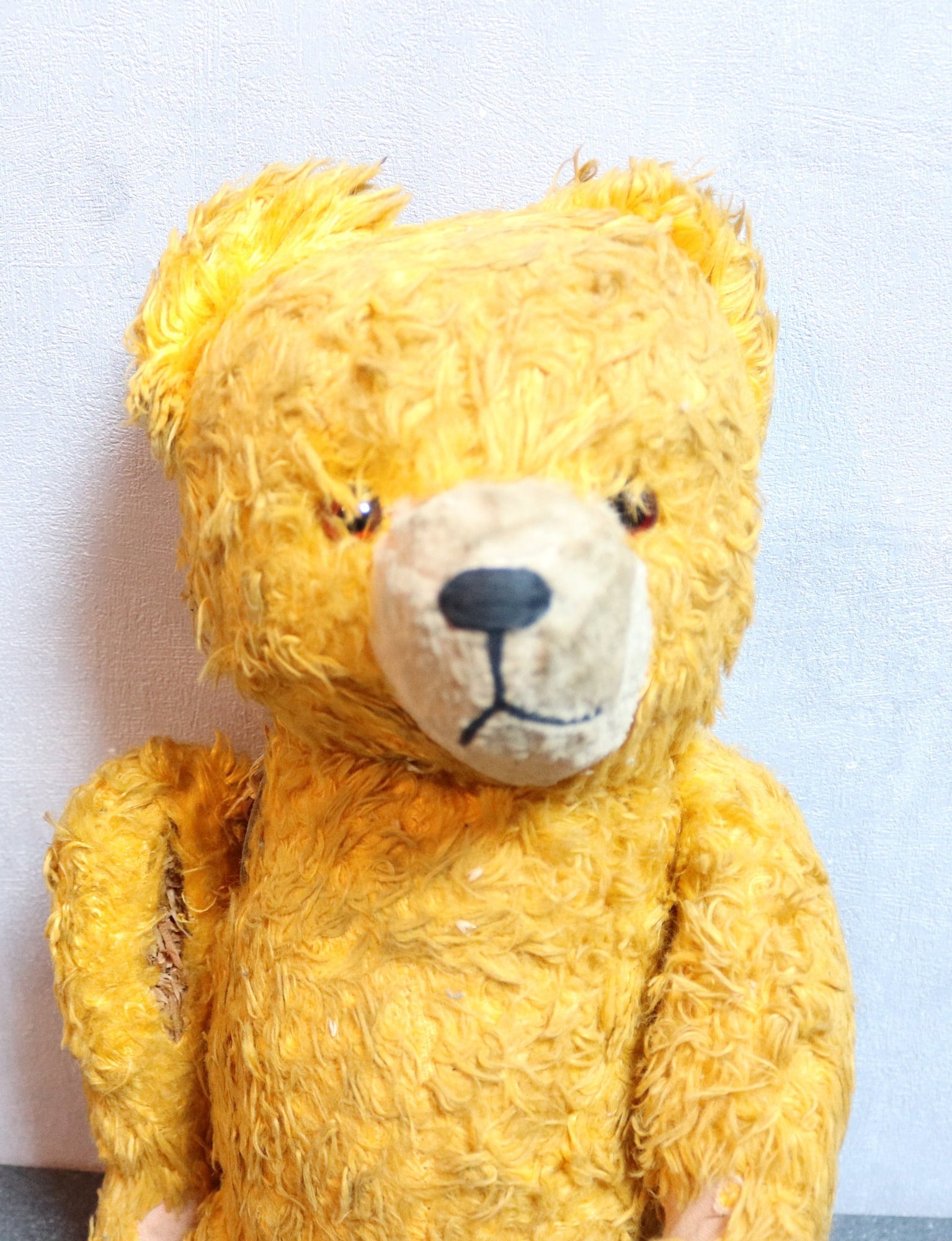 Grand Ours Articulé O'Lis France - Peluche Vintage Années 40/50