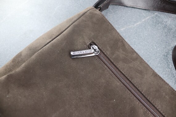 Brown vintage leather handbag for women brand ART… - image 7