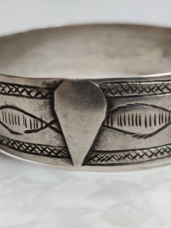 Bracelet artisanal berbère touareg vintage en arg… - image 4