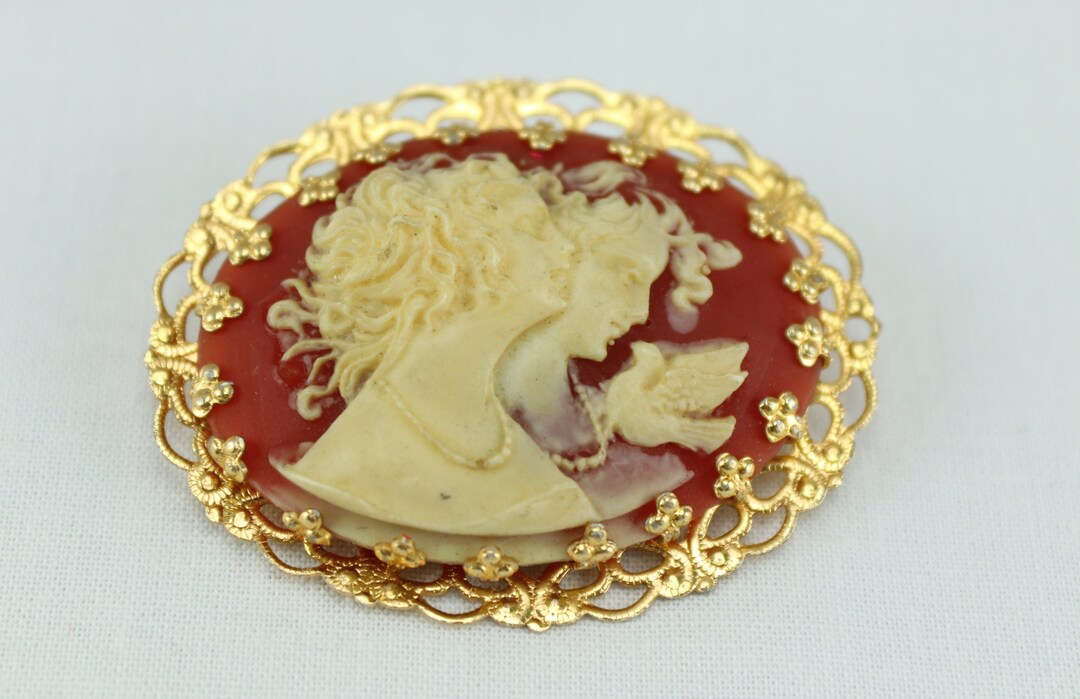 BELLE et GRANDE BROCHE BARRETTE ANCIENNE 1920/30 en PL OR ORIA avec PIERRE BLEUE