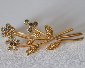 Pendentif Ancien DAXON Plaqué Or - Médaille Ethnique Breloque Avec Feuilles D'or, Occasion