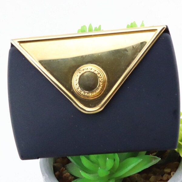 Miroir vintage doré et couleur bleu, petit miroir pour sac à main femme, cadeau pour femme, cadeau pour fille, miroir chic, miroir design