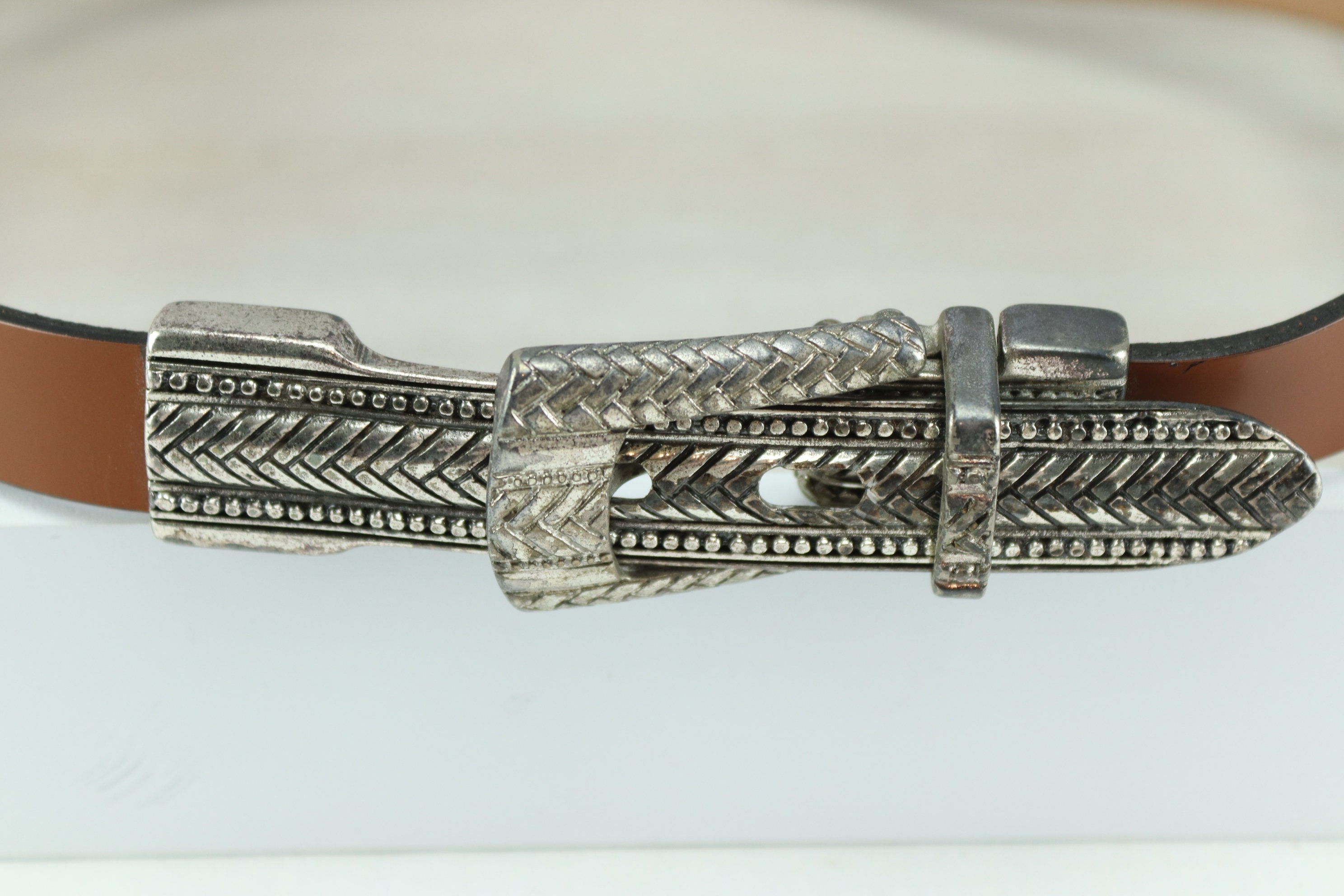 レザーベルト　銀色バックル　EUR95/110cm　（breezycd） シルバーCバックルベルト | 雑貨・小物,ファッション雑貨,ベルト