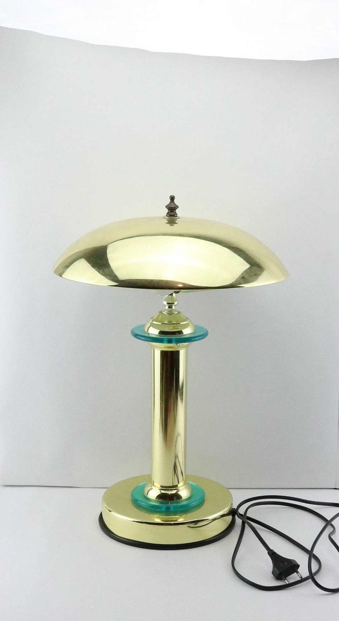 Vintage Cima Lighting Industrial Limited Mushroom Lamp From the 1970s Old Art Deco Tactile Lamp in Glass and Gold Metal Etsy UK