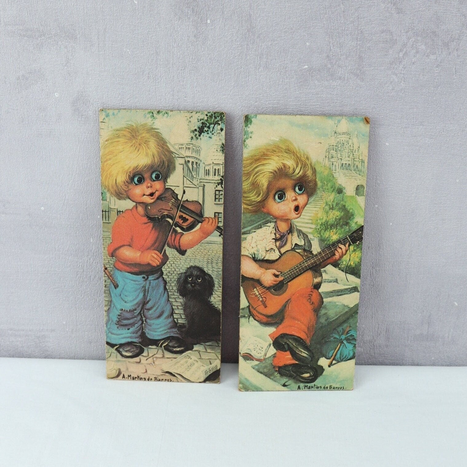 ANCIEN CADRE TITI Parisien Type Poulbot ( Papier Collé Sur Plaque) , Vintage.... EUR 14,99