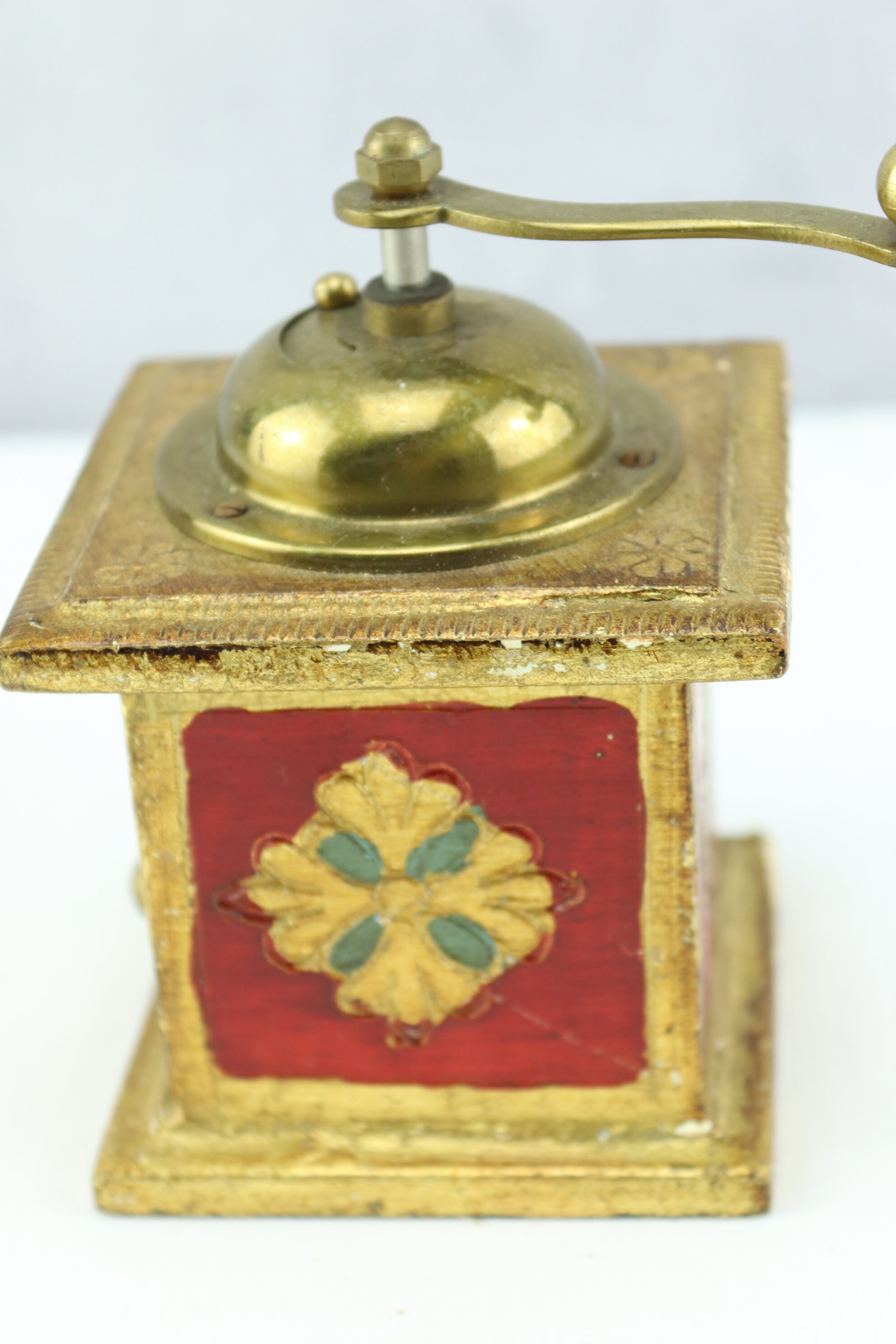 Vintage Italian Coffee Grinder in Wood Decorated and Painted Etsy