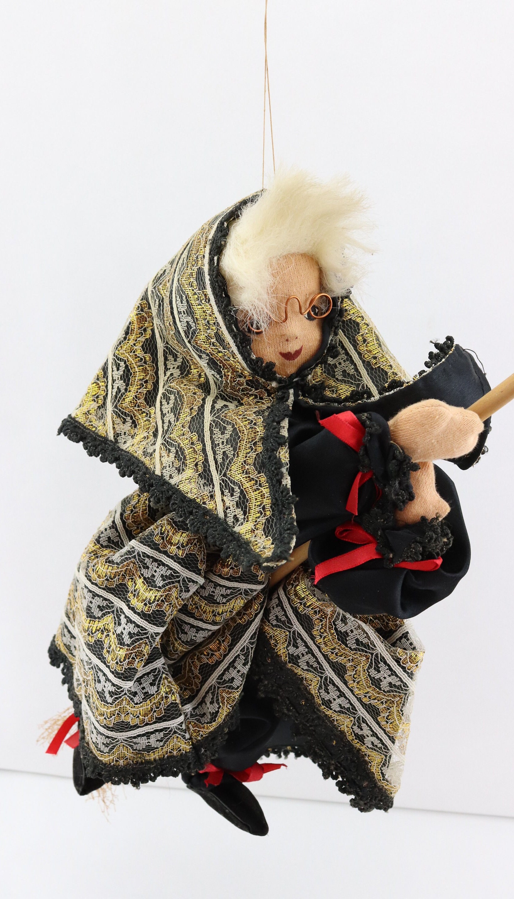 Flying Vintage Kitchen Witch With Her Magic Broom, Good Luck Witch Doll to Hang - Etsy