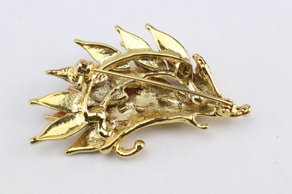 Broche Vintage Hérisson En Métal Doré - Occasion En Bon état